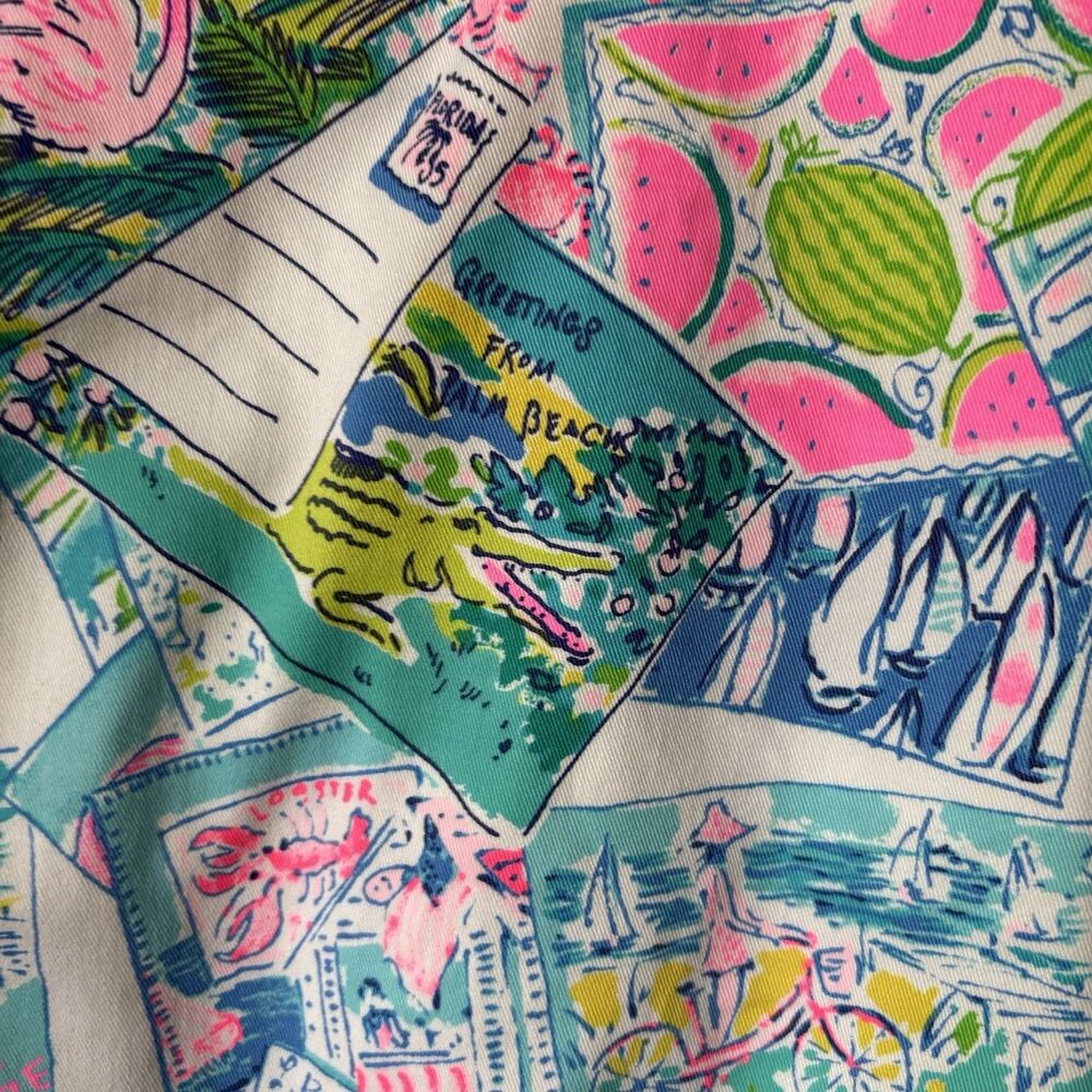 Lilly Pulitzer Mens Beaumont Shorts 38 Coastal Novelty Print Flamingo Beach - Picture 3 of 15